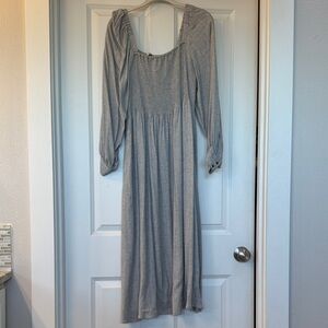 Madewell Long Sleeve Gray Dress